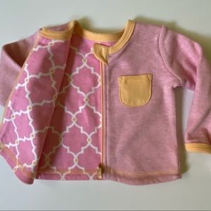 Reversible sweatshirt size newborn by Boppy New NWT Pink orange $28 zip up girl